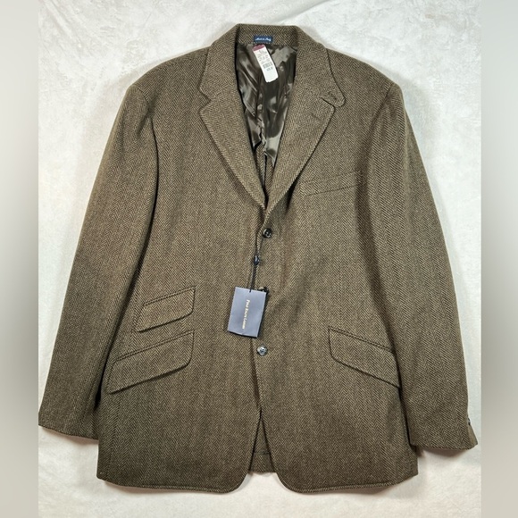 NWT NOS Polo Ralph Lauren XL Made in Italy Harris Tweed 100% Wool Sports Coat - Picture 2 of 15
